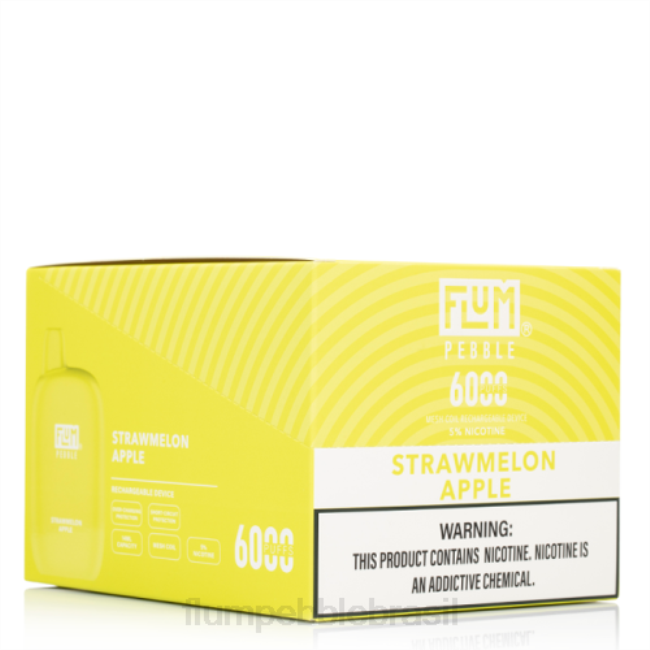 FLUM PEBBLES 6000 baforadas 10 pacotes maçã palha 828A79 | FLUM PEBBLE VAPE PRICE